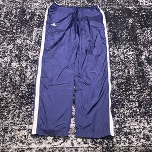 Vintage Adidas Team Y2K Navy Blue Wind Pants Mesh Lined Track Pants Mens Small